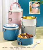 Load image into Gallery viewer, Chops And Hops Stainless Steel Lunch Box - 1500Ml