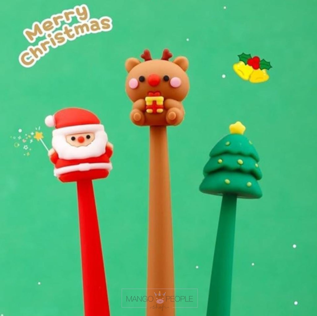 Christmas Theme Silicone Gel Pen Stationery