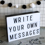 Load image into Gallery viewer, Cinema Lightbox Lamp - Write Your Own Message Table Lamps Mango People Local