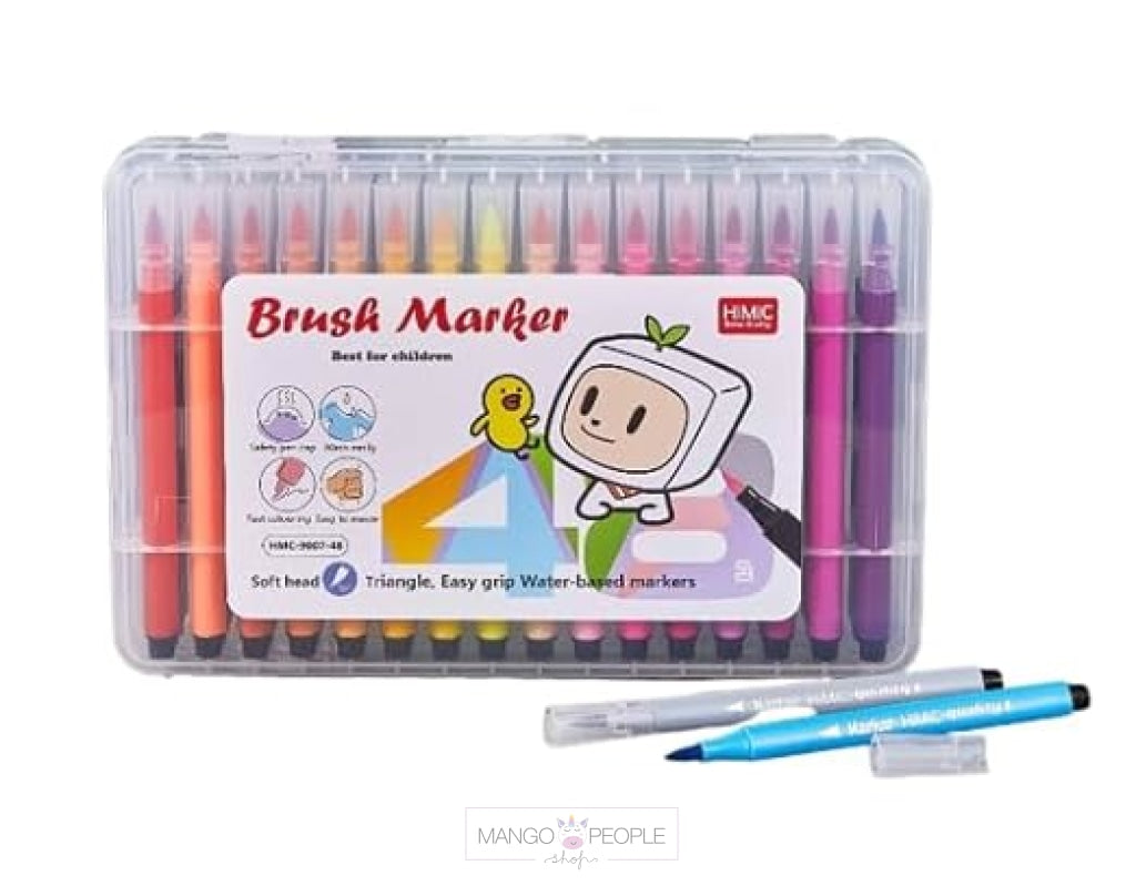 48 Colors Dual Tip Art Markers And Highlighters