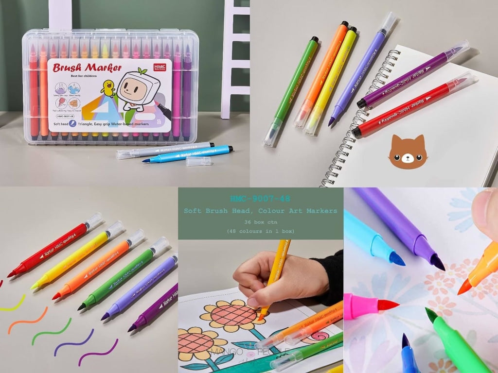 Art Markers Dual Brush Pens for Coloring, 168 Artist Colored Marker Set, Fine and Brush Tip Pen Art Supplier for Kids Adult Coloring Books, Bullet
