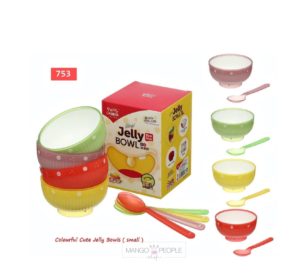 Colorful Unbreakable Ice Cream Pudding Jelly Bowls (4 Cup, Multicolor