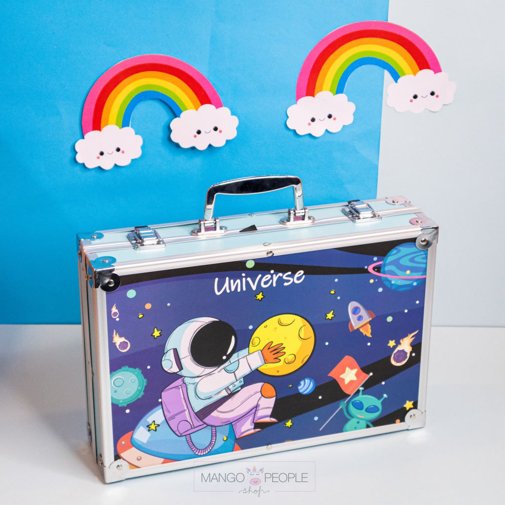 Cute And Adorable Astro Theme Briefcase Art Supplies Case Set