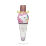 Load image into Gallery viewer, Cute Animal Design Karaoke Portable Bluetooth Mic With Led Light For Kids Karaoke Speaker Set