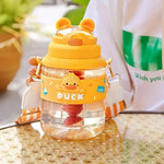 Load image into Gallery viewer, Cute Spring Cap Big Belly Cup With Tea Spacer And Straw Cartoon Water Bottle