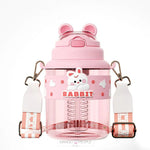 Load image into Gallery viewer, Cute Spring Cap Big Belly Cup With Tea Spacer And Straw Cartoon Water Bottle