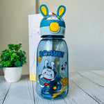 Load image into Gallery viewer, Rabbit Ears Design Transparent Water Bottle For Kids - 760Ml Blue