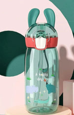 Load image into Gallery viewer, Cute Kids Plastic Water Bottles With Straw - 550Ml