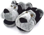 Load image into Gallery viewer, Cute Grey Black Dog Style Plush Shoes