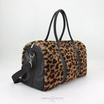 Load image into Gallery viewer, Leopard Faux Fur Duffle Bag