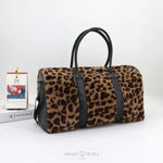 Load image into Gallery viewer, Leopard Faux Fur Duffle Bag