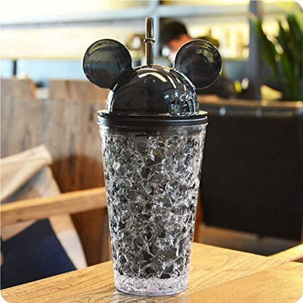 Cute Mickey Mouse Vacuum Flask Sipper Transparent Bottle -500Ml