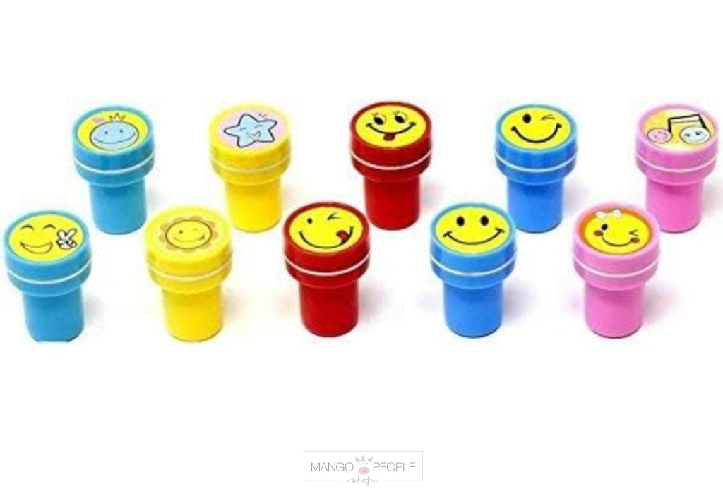 Cute Smiley Emoji Stamps For Kids ( Pack Of 10) Stationery
