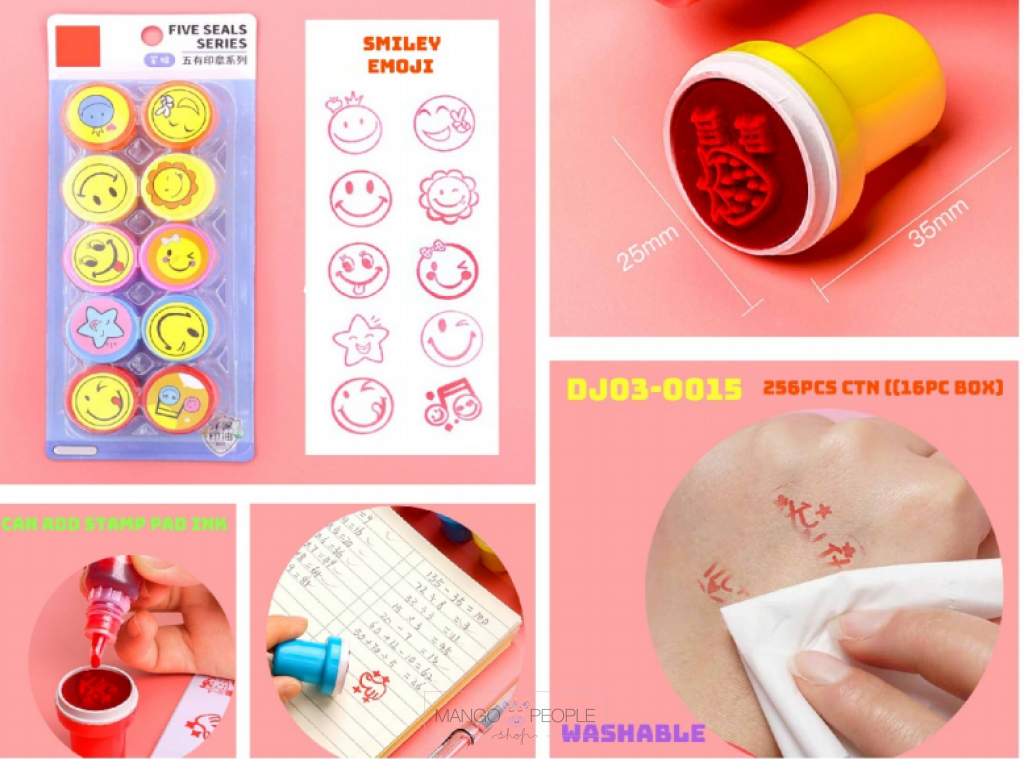 Smiley Emoji Stamps For Kids