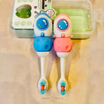 Load image into Gallery viewer, Cute 3D Space Rocket Shape Microfiber Soft Bristles Toothbrush With Travel Case For Kids Age 2+ Kids