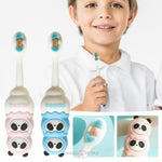 Load image into Gallery viewer, Cute Teddy Bear Shape Microfiber Soft Bristles Toothbrush With Travel Case For Kids Age 2+ Cartoon