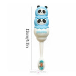 Load image into Gallery viewer, Cute Teddy Bear Shape Microfiber Soft Bristles Toothbrush With Travel Case For Kids Age 2+ Cartoon