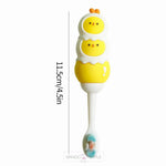 Load image into Gallery viewer, Cute Teddy Bear Shape Microfiber Soft Bristles Toothbrush With Travel Case For Kids Age 2+ Cartoon