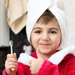 Load image into Gallery viewer, Cute Teddy Bear Shape Microfiber Soft Bristles Toothbrush With Travel Case For Kids Age 2+ Cartoon