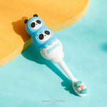 Load image into Gallery viewer, Cute Teddy Bear Shape Microfiber Soft Bristles Toothbrush With Travel Case For Kids Age 2+ Cartoon