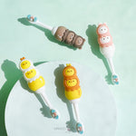 Load image into Gallery viewer, Cute Teddy Bear Shape Microfiber Soft Bristles Toothbrush With Travel Case For Kids Age 2+ Cartoon