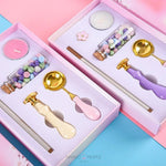 Load image into Gallery viewer, Cute Vintage Retro Personalized Design Wax Seal Stamp Kit With Brass Head