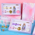 Load image into Gallery viewer, Cute Vintage Retro Personalized Design Wax Seal Stamp Kit With Brass Head