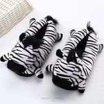 Load image into Gallery viewer, Cute Animal Zebra Style Plush Slipper Slippers Shoes