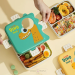 Load image into Gallery viewer, Deedee Dino Stainless Steel Lunch Box - 1120Ml