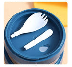 Load image into Gallery viewer, Double Layer Round Stainless Steel Lunch Box 900Ml