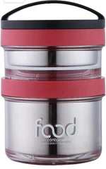 Load image into Gallery viewer, Double Layer Round Stainless Steel Lunch Box 900Ml
