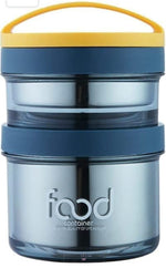 Load image into Gallery viewer, Double Layer Round Stainless Steel Lunch Box 900Ml