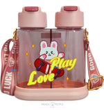 Load image into Gallery viewer, Double Sided Kid’s Spill - Proof Water Bottle With Straw - 640Ml Water Bottles Sipper Bottle