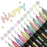Load image into Gallery viewer, Dual- Line Marker Pen Highlighter [12 Colors] Stationery
