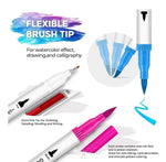 Load image into Gallery viewer, Dual Tip Metallic Color Artist Brush Pen Of 12 Pieces- Multicolor Markers And Highlighters