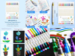 Load image into Gallery viewer, Dual Tip Metallic Color Artist Brush Pen Of 12 Pieces- Multicolor Markers And Highlighters
