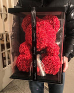Load image into Gallery viewer, Eternity Red Roses Teddy Bear 40cm Forever Flowers Mango People Flowers