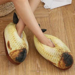 Load image into Gallery viewer, Fish Shaped Warm Plush Slippers