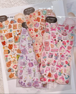 Load image into Gallery viewer, Fluffy Textured Cute Cartoon Animal Stickers Stationery