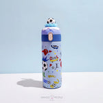 Load image into Gallery viewer, Football Print Stainless Steel Water Bottle - 420Ml Blue