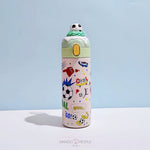 Load image into Gallery viewer, Football Print Stainless Steel Water Bottle - 420Ml Cream