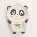 Load image into Gallery viewer, Fun Cute And Attractive Cartoon Animal Print Feeding Set For Kids Made Of Bamboo Fiber 5-Piece