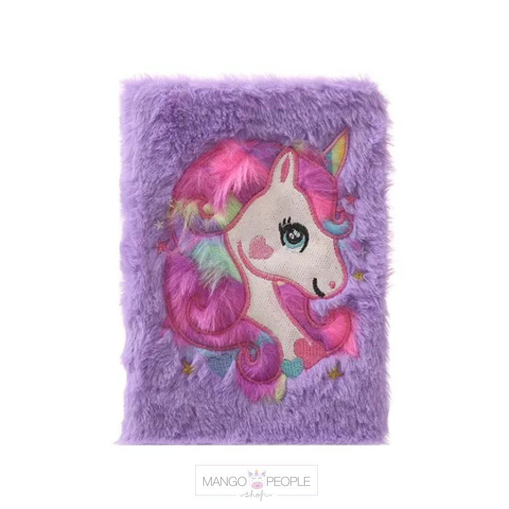 Fur Unicorn Embroidered Diary