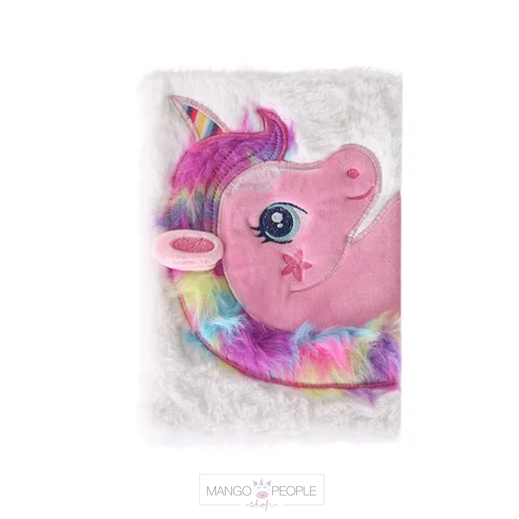 Fur Unicorn Embroidered Diary