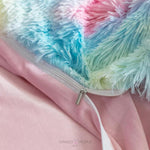 Load image into Gallery viewer, Fuzzy Rainbow Blanket/Throw Fur Blanket Mango People Factory