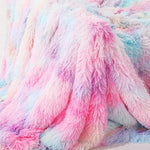 Load image into Gallery viewer, Fuzzy Rainbow Blanket/Throw Fur Blanket Mango People Factory
