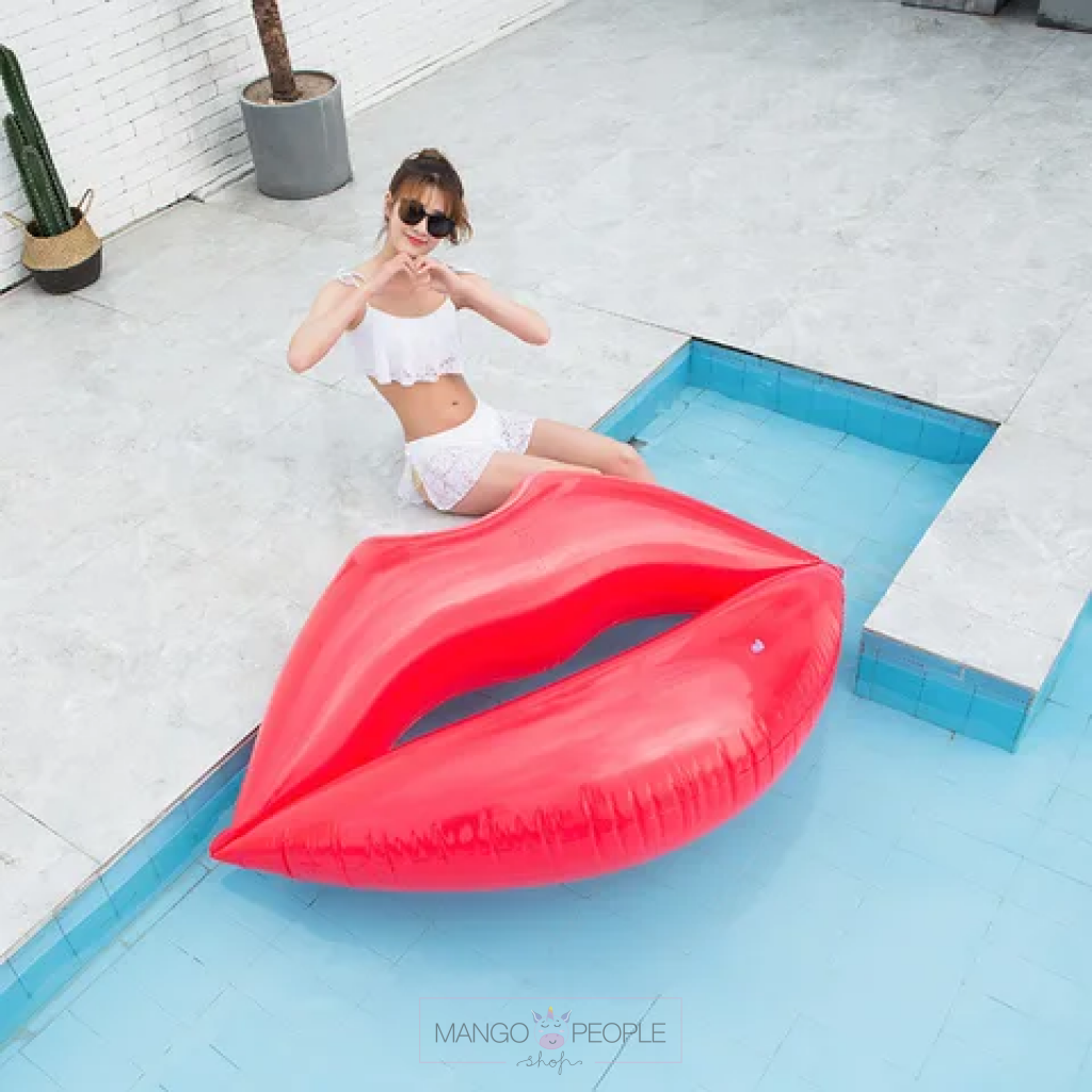 GIANT INFLATABLE RED LIPS POOL FLOAT Mango People