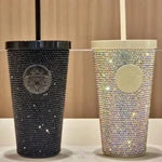 Load image into Gallery viewer, GlamSip Luxe – Starbucks Diamond Bling Tumbler Jars and Tumblers
