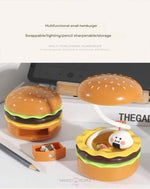 Load image into Gallery viewer, Hamburger Shaped Mini Table Lamp With A Built- In Pencil Sharpener And Storage For Kids