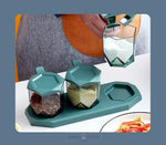 Load image into Gallery viewer, Spice Jar Set With Spoon And Tray For Dining Table - Pack Of 3 Containers Jar